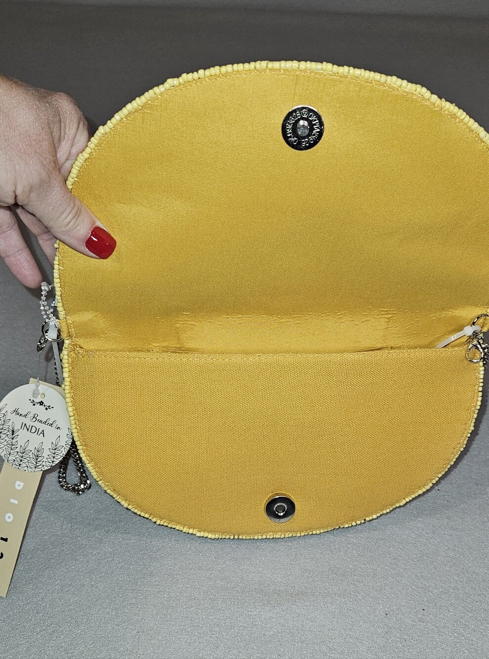 Studio 12 NWT Viral Beaded Lemon Wedge Crossbody Purse - Picture 6 of 13